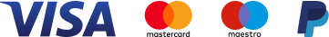 Visa, MasterCard, Maestro, PayPal
